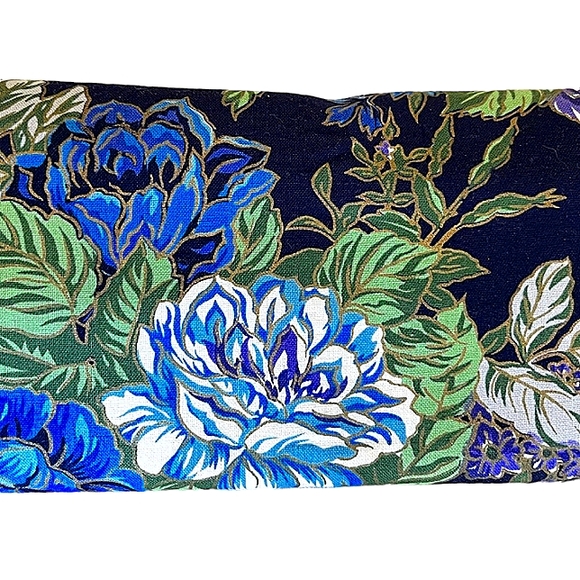 TED LAPIDUS BLUE FLORAL TRAVEL COSMETIC & JEWELRY ORGANIZER WALLET EUC - Picture 2 of 15